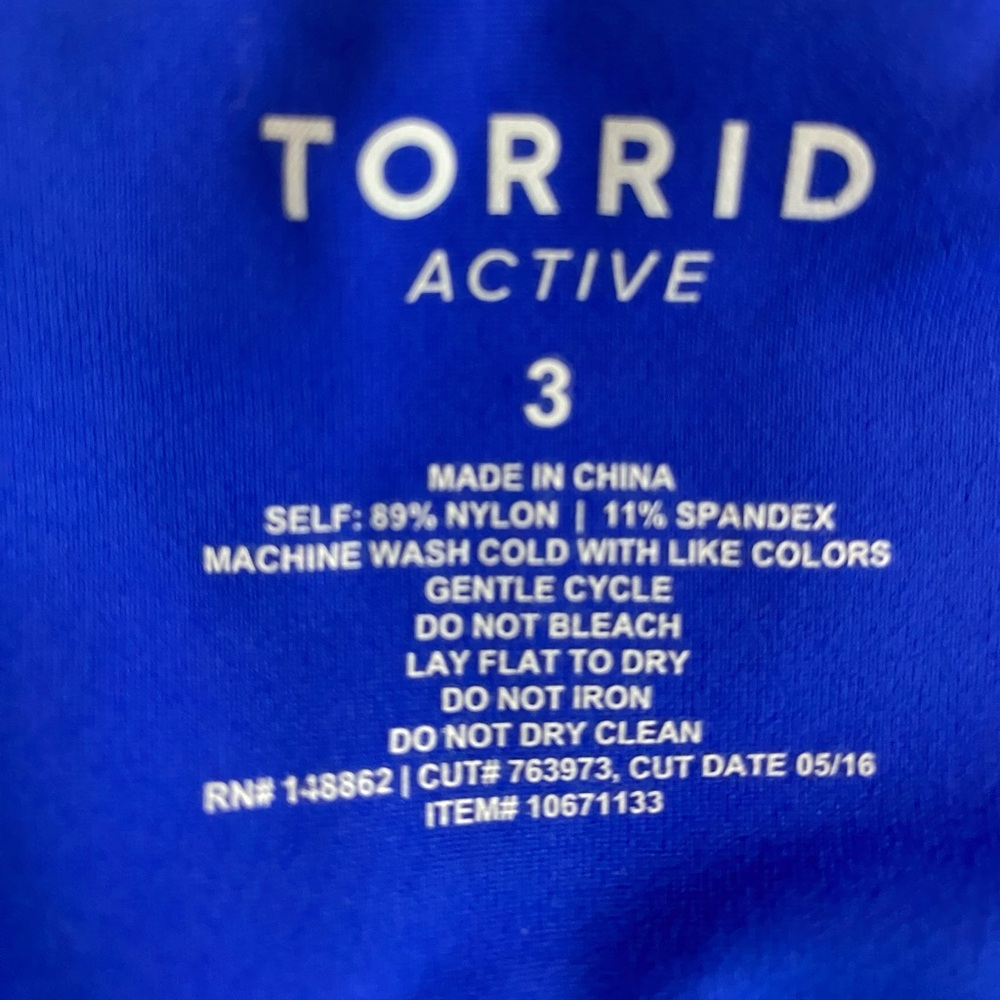 Torrid Active Blue And Black Patterned Workout Le… - image 4